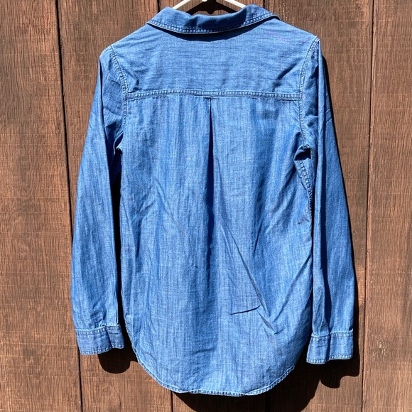 SO Chambray Cotton Blouse | Women’s Size Small - Picture 2 of 3